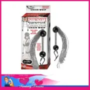 Dominant Submissive Collection - Chain Whip Iron Chains Silicone Balls 23" total