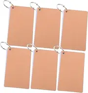 ARTIBETTER 6pcs Ruled Index Cards with Ring Versatile Note Taking Flashcards for School Learning Journaling College Supplies for Study Recipe Organization Aesthetic Practical Design