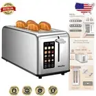Smart 4 Slice Touchscreen Toaster - Modern Stainless Steel Kitchen Essential
