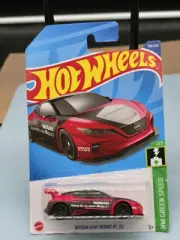 HOT WHEELS RED 2022 #100 NISSAN LEAF NISMO RC_02 JDM F&F HOT ROD ELECTRIC RACER
