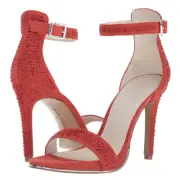 Kenneth Cole Women Brooke Shine Persimmon Red Glitzy Stiletto Dress Heel 9.5 M
