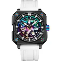 在飛比找森森購物網優惠-ROMAGO 極速鏤空自動腕錶-幻彩/46.5mm RM10