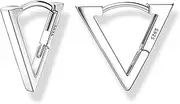 [Kakonia] 925 Sterling Silver Small Hoop Earrings for Women 18K Silver Gold Plated Geometric Huggie Hoop Earrings Hypoallergenic Triangle Rectangle Heart Star Oval Hoop Earrings