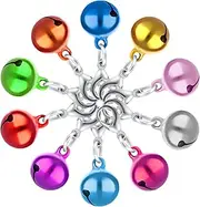 FUYIHGL 10PCS Dog Cat Bell for Collar with Loud Crisp Sound - Small Pet Collar Bells Made of Sturdy Metal - Pet Bell Gifts Dog Cat Collar Charms in Random Color - Jingle Bell for Christmas Decoration