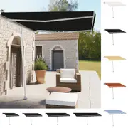 Freestanding Manual Retractable Awning Outdoor Foldable Arm Awning vidaXL