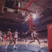 NBA Finals Portland Trail Blazers Lionel Hollins in action layup v- Old Photo