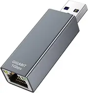 Aswalling USB 3.0 to Gigabit Ethernet Adapter USB to RJ45 Ethernet Adapter Applicable to Laptops and Desktop Computers