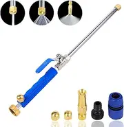 High Pressure Jet Nozzle Power Washer Wand for Garden Hose, Hydro Jet High Pressure Washer Tools with 3 Different Nozzles and Hose Quick Connectors for Patio Car Pet Window Glass Blue