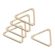 Metal Triangle Ring Buckle 40mm(1.57") Inner Width for DIY Gold Tone 10pcs