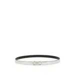 [Ferragamo] Ferragamo Reversible Adjustable Gancini Belt 80 CM SILVER