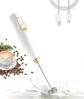 Rechargeable Electric Milk Frother Handheld - USB Charging Mini Whisk with 1 Spe