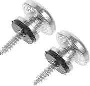 Hoement 2pcs Guitar Strap Locking Studs for Ukulele and Guitar Metal Locks Easy Install