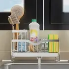 Non-slip Sponge Caddy Modern Kitchen Sink Rack Stainless Steel Storage Quick