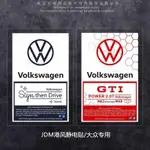 VW 福斯 福斯JDM靜電貼 適用於高爾夫速騰/邁騰POLO車身擋風玻璃創意裝飾 防水貼紙 遮痕貼 汽車機車貼紙、DF