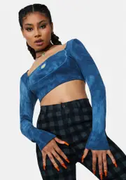 [ZEMETA] Smile Wave Crop Top