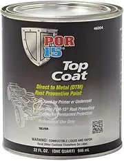 POR-15 46004 Silver Top Coat - 1 Quart