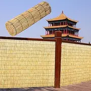 Natural Reed Fencing,Bamboo Fence Rolls,Balcony Privacy Protection Screen,Garden Decorative Fences,Pool Plant Fence,Can Be Customized, Easy Assembly (Size : 90cmx 800cm(3ftx26ft))