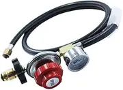 4 Ft High Pressure Gas Regulator Gauge BBQ And Hose Adjustable Indicator