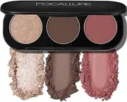 FOCALLURE Blush and Highlighter Palette,3 in 1 Contour Palette,Cruelty-Free Matte Bronzer Powder,Shimmer Illuminator Highlighters for a Glowing Look,#11