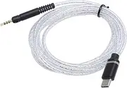 USB C to 2.5mm Audio Cable for HD598 HD599 HD558 HD518 HD599 HD569 M30XM40X M50, Silver Plated Headphone Cable, 4.9ft