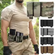5.56/9 mm Mens Double Dump Pouch Flashlight Holster Pouch Molle Tool Bag Camo 1x