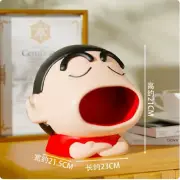 Kawaii Crayon Shin Chan Door Desktop Keys Storage Box Cartoon Big Mouth Star