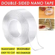NEW Heavy Duty Transparent Gel Tape Sticky Pads Adhesive Double Side Nano Tape