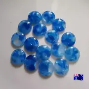 10pcs Blue With Built In Shells Resin Cabochon Flatback