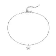 Sterling Silver Simple Star Hypoallergenic Anklet