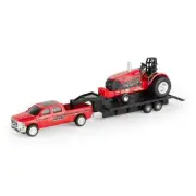 ERTL 1/64 Case IH "Red Menace" Pulling Tractor with Pickup Truck & Trailer 47569