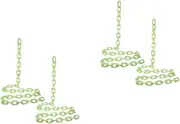 NOLITOY 2sets Halloween Luminous Chains Glow in The Dark Plastic Chains for Costume Party Decorations Reusable Props Adjustable Mysterious 2pcs*2
