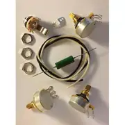 Wiring Harness Kit For J Bass CTS 450G Knurled Pots .1uf Soviet PIO Capacitor