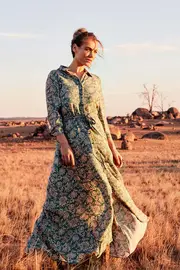 Lust For Life Maxi Shirt Dress--BOHO-501