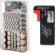 Battery Box Organiser Storage Organiser with Battery Tester