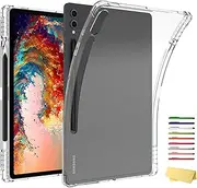[UUCOVERS] Clear Case for Samsung Galaxy Tab S9 Ultra 2023/ S8 Ultra 14.6 Inch 2022 Model (SM-X910/X916B/X918U/X900/X906) with S Pen Holder/Transparent Soft Flexible TPU Back Shockproof Cover, Clear