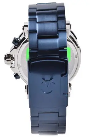 【金台鐘錶】Alexandre Christie 日期顯示 三眼計時 不鏽鋼錶帶 (藍銀) (6474MCBTUBA)