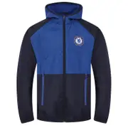 Chelsea FC Boys Jacket Shower Windbreaker Kids OFFICIAL Football Gift Navy Blue 12-13 Years