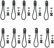UP100 10 Sets Stayput Shock Cord Loop Bungee Clip Pull Tie Down Tarp Canvas Knobs for Marine Truck Car RV Boat Covers
