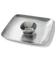 Towle Hammersmith Cast Aluminum Chip and Dip Server Hammered Finish 14x14 Boxed
