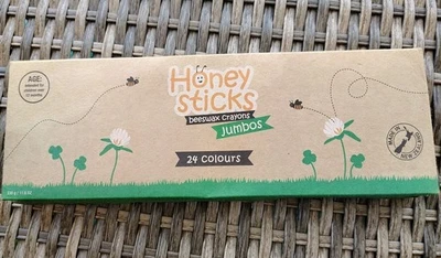 Honeysticks Jumbo Crayons (24 Pack) - Non Toxic Crayons - 100% Pure Beeswax