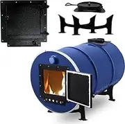 Sonret Barrel Stove Kit for 55 Gallon Drum – Perfect For 30-55 Gallon Wood Stove Kit - Camping Equipment Barrel Camp Stove Kit - Fire Wood Camping Stove Barrel Wood Stove Kit for Heating & Cooking, FAB-377