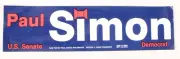 Paul Simon for Senate Bumper Sticker 11.5 X 3 Inches Unused