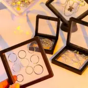 Transparent Rings Earrings Bracelets Organiser Jewellery Display Box Women Gift