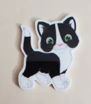 Tuxedo Kitty Cat Magnetic Needle Minder Cross Stitch Embroidery | Cover Holder