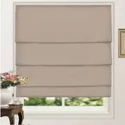 Roman Shade Blind 100% Blackout Microfiber Fabric Pleated With Coating 4Colors