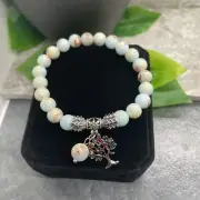 Handmade Beaded Stackable 6.5” Plus Stretch Bracelet New Tree Of Life A1660
