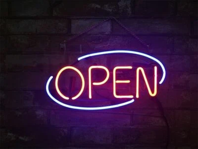 Pizza Bar Coffee Open Shop Store Acrylic 14" Neon Light Sign Lamp Pub Club Pub