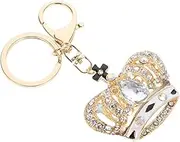 WEKAMOS Sparkling Crown Shape Luxury Keychain Bling Keychain for Women Elegant Handbag Decoration Crystal Key Ring for Friends Family