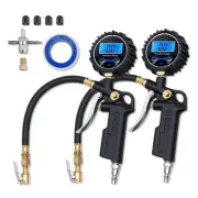 Digital Tire Pressure Gauge with Inflator - 250 PSI Heavy Duty Tire Inflator ...
