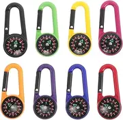 SUPVOX Versatile Carabiner Compass Keychain Clip-Backpacks Handbags Belts Mini Compass